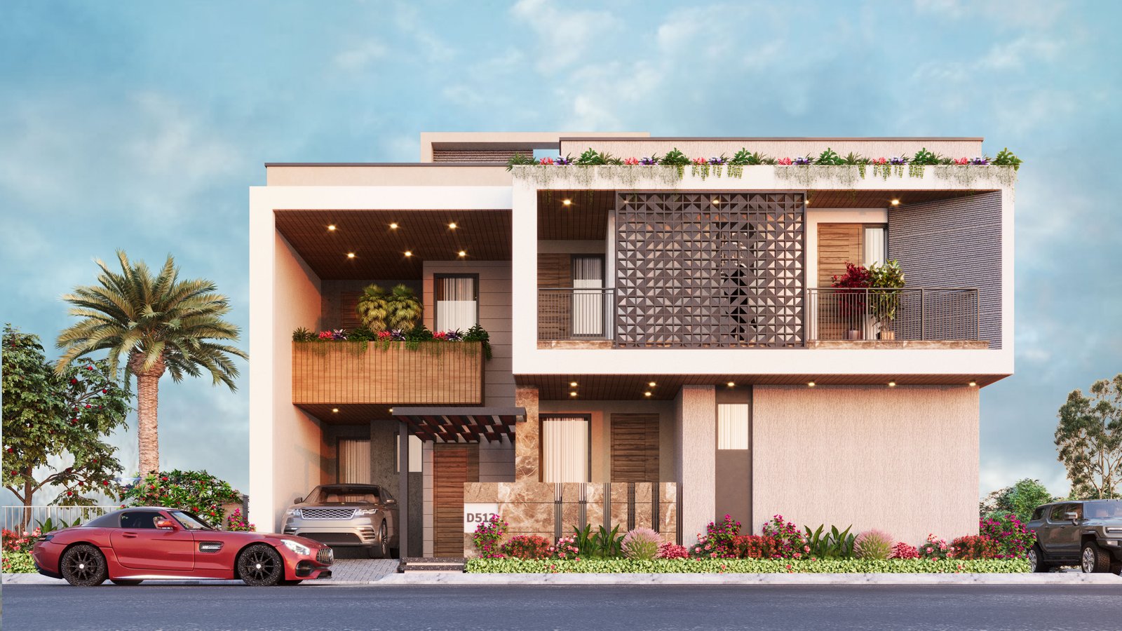 Modern Villa Elevation Design in Jaipur