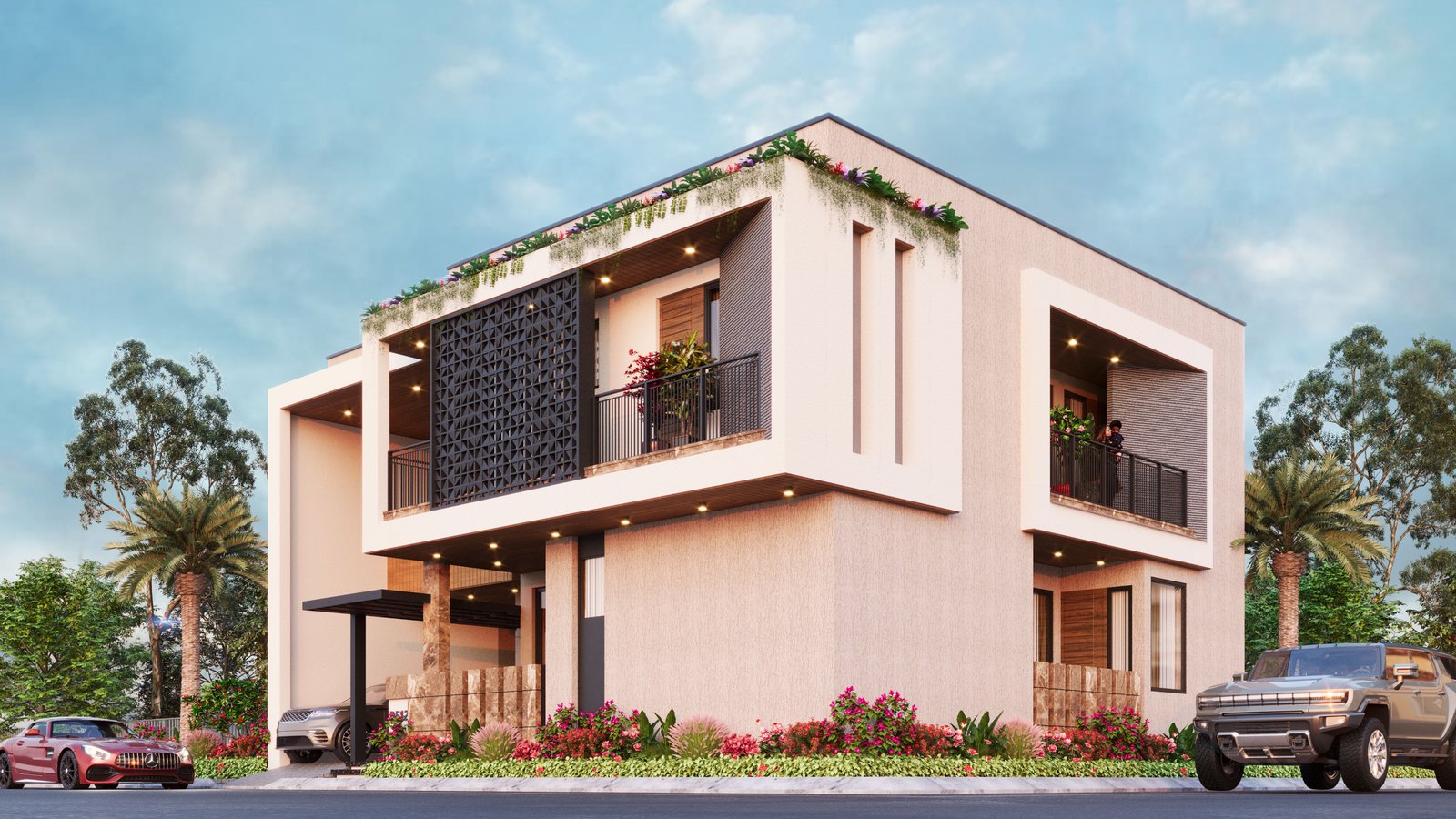 Modern Villa Elevation Design in Jaipur